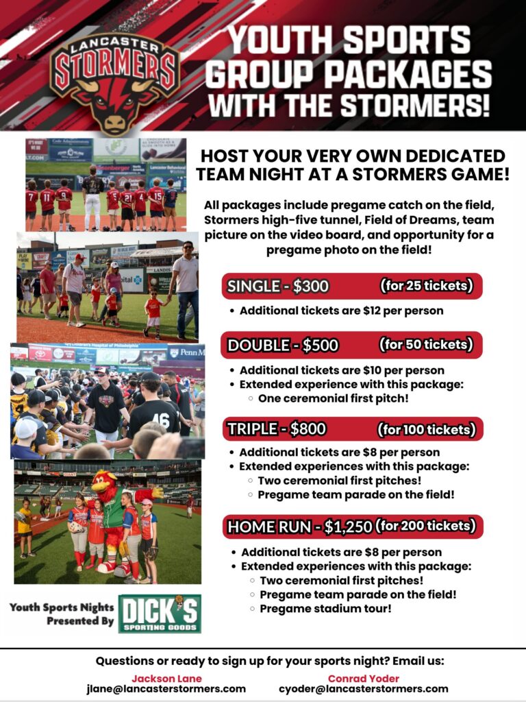 2026 Youth Sports Group Packages with the Stormers